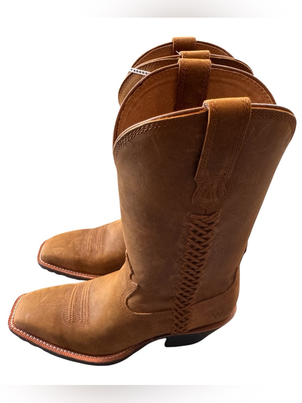 Men's Western Leather Boots in Brown NWOB 9B